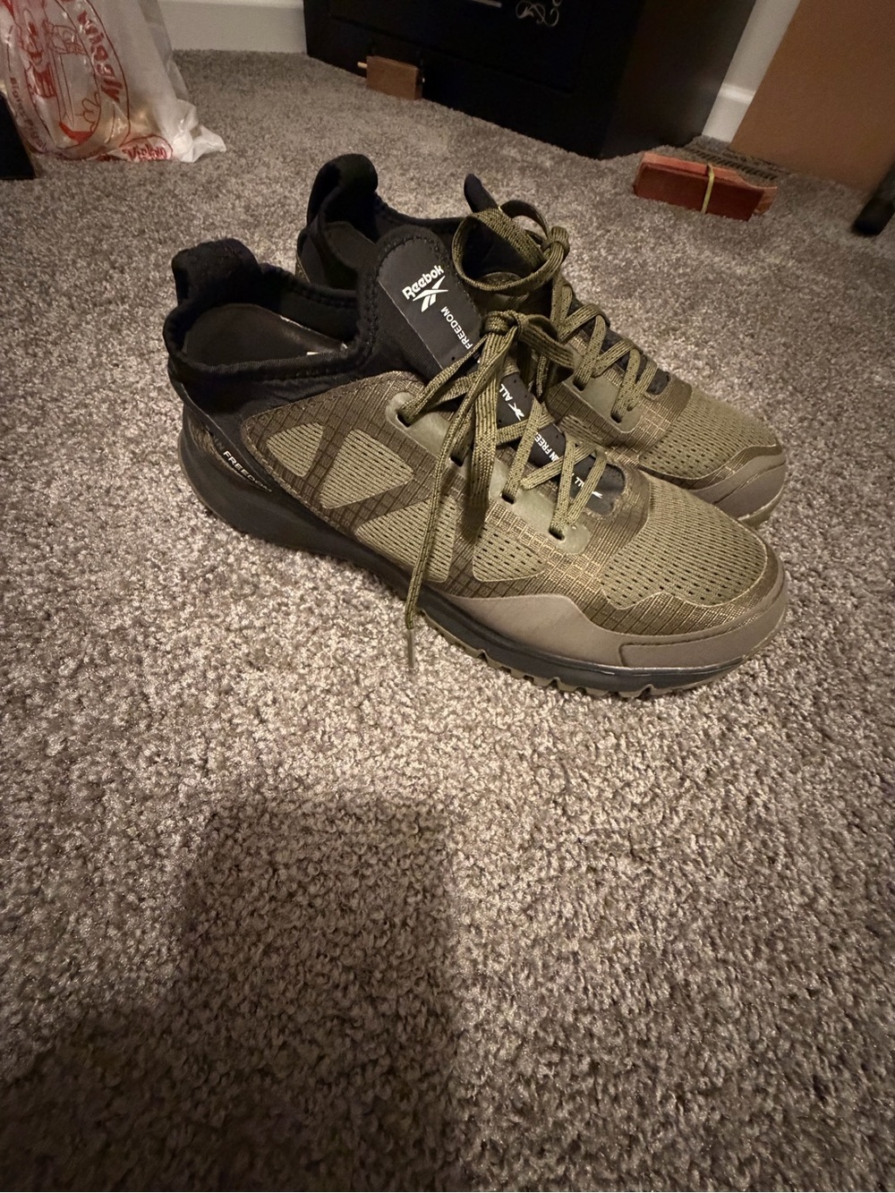 Reebok Men’s Athletic Sneakers - Olive Green & Black